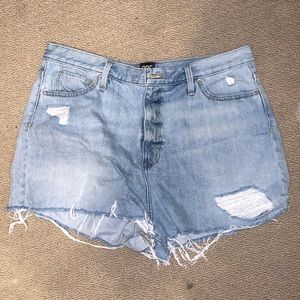 High waisted jean shorts